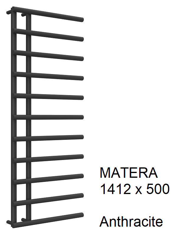 Matera  Towel Rail 772 x 500, Anthracite